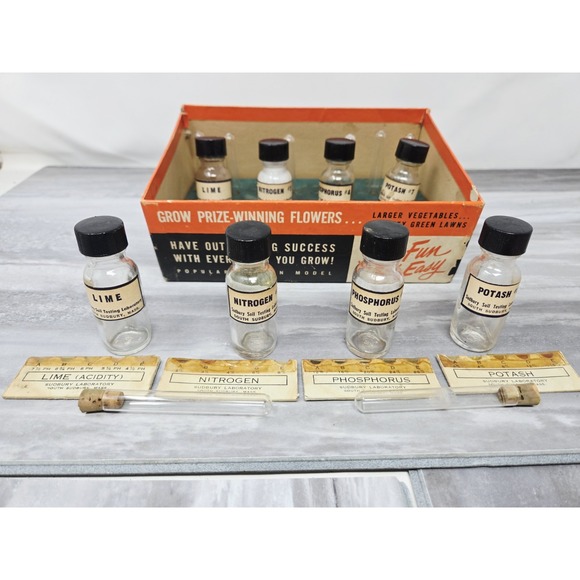 Vintage Sudbury Soil Test Kit Complete 1950s Garden Chemistry Set Gardener Decor - Picture 2 of 16